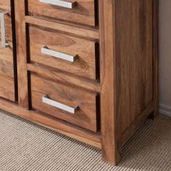 Ars Natura Vitrinenschrank Ohio - Sheesham massiv -Wohnzimmermöbel boutique en ligne vitrinenschrank ohio sheesham massiv 4257528