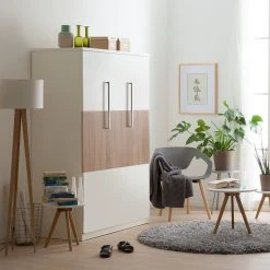 Schrankbett KiYDOO smart - Weiß / Eiche Sonoma Dekor - 110 x 205cm - Kaltschaummatratze 17 Schrankbett KiYDOO smart - Weiß / Eiche Sonoma Dekor - 110 x 205cm - Kaltschaummatratze -Wohnzimmermöbel boutique en ligne wandklappbett majano 110 x 205 cm kaltschaummatratze weiss eiche sonoma dekor 1691178