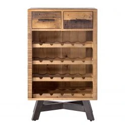 Ars manufacti Weinregal Tamati - Altholz Pinie / Metall - Pinie Dunkel / Schwarz -Wohnzimmermöbel boutique en ligne weinregal tamati altholz pinie metall pinie dunkel schwarz 4920732