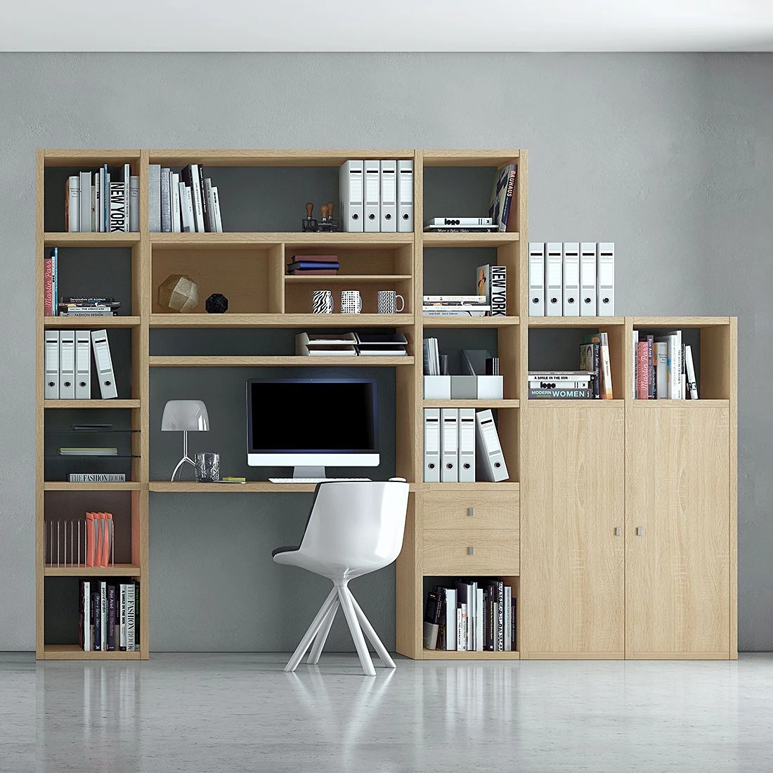 Loftscape Wohnkombination Emporior I - Eiche Dekor 2 Loftscape Wohnkombination Emporior I - Eiche Dekor – Bild 2