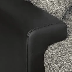 Roomscape Wohnlandschaft Berrings - (mit Schlaffunktion) - Kunstleder / Strukturstoff Schwarz / Grau - Longchair davorstehend links -Wohnzimmermöbel boutique en ligne wohnlandschaft berrings mit schlaffunktion kunstleder strukturstoff schwarz grau longchair davorstehend links 3633473