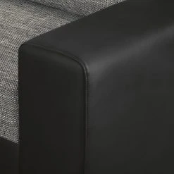 Roomscape Wohnlandschaft Berrings - (mit Schlaffunktion) - Kunstleder / Strukturstoff Schwarz / Grau - Longchair davorstehend links -Wohnzimmermöbel boutique en ligne wohnlandschaft berrings mit schlaffunktion kunstleder strukturstoff schwarz grau longchair davorstehend links 3633493