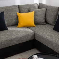 Roomscape Wohnlandschaft Berrings - (mit Schlaffunktion) - Kunstleder / Strukturstoff Schwarz / Grau - Longchair davorstehend links -Wohnzimmermöbel boutique en ligne wohnlandschaft berrings mit schlaffunktion kunstleder strukturstoff schwarz grau longchair davorstehend links 4993820