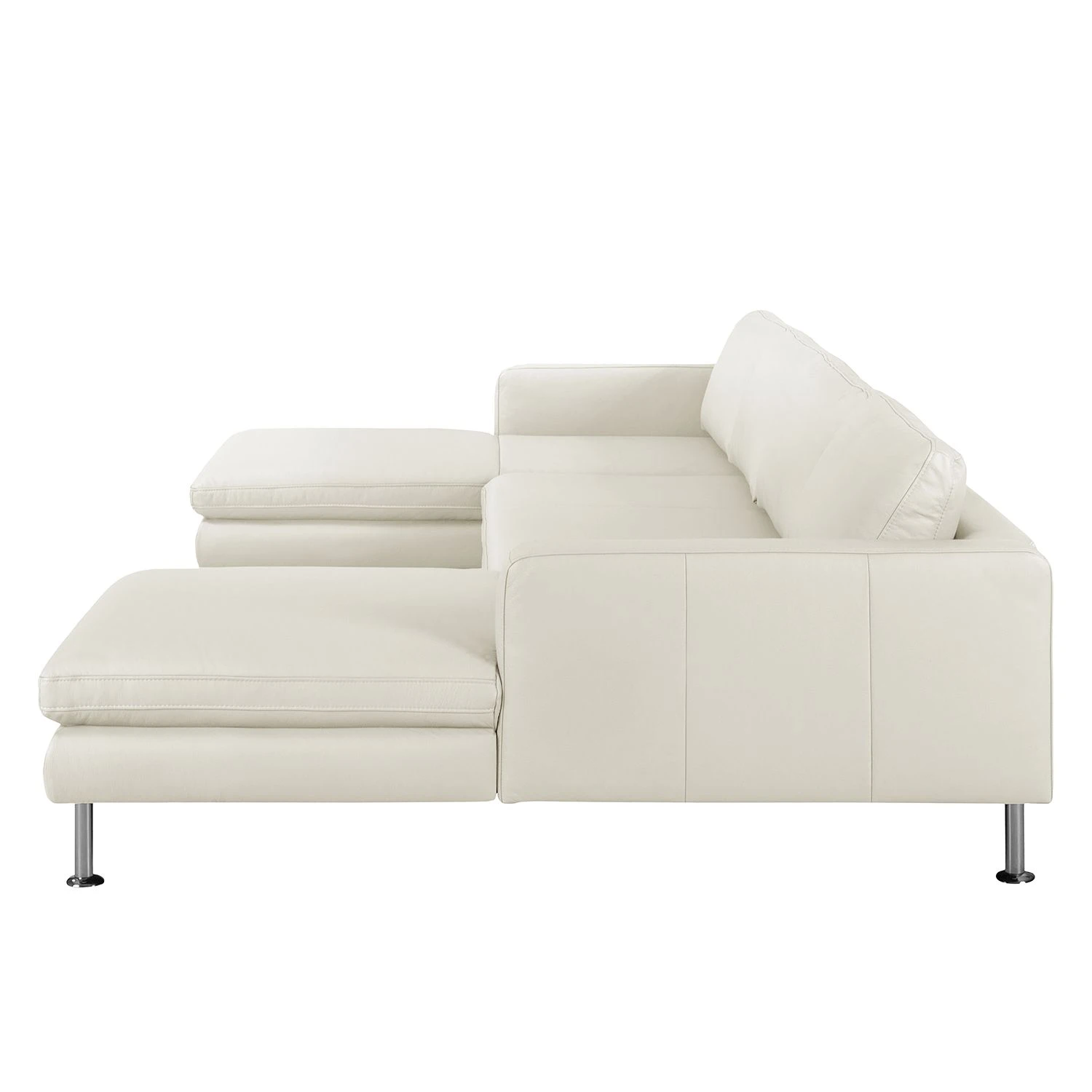 Fredriks Wohnlandschaft Bivona II Echtleder - Perlweiß 4 Fredriks Wohnlandschaft Bivona II Echtleder - Perlweiß – Bild 4