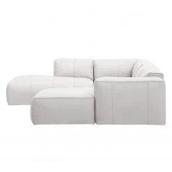 Studio Copenhagen Wohnlandschaft HUDSON - Echtleder Neka: Weiß - Longchair davorstehend rechts / Ottomane links -Wohnzimmermöbel boutique en ligne wohnlandschaft hudson iii echtleder longchair davorstehend rechts ottomane links weiss 3846860