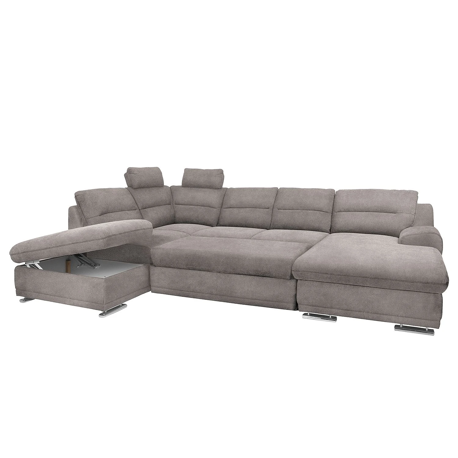 Loftscape Wohnlandschaft Rollin - Cappuccino - Longchair davorstehend rechts / Ottomane links - Schlaffunktion - Bettkasten 3 Loftscape Wohnlandschaft Rollin - Cappuccino - Longchair davorstehend rechts / Ottomane links - Schlaffunktion - Bettkasten – Bild 3