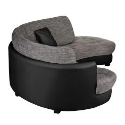 Roomscape Ecksofa Sabea Kunstleder / Strukturstoff - Schwarz / Hellgrau -Wohnzimmermöbel boutique en ligne wohnlandschaft sabea kunstleder schwarz strukturstoff hellgrau 1755706