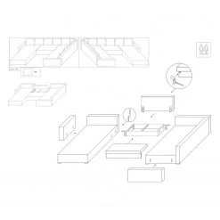 Fredriks Wohnlandschaft Sibenik - (mit Schlaffunktion) - Kunstleder/Strukturstoff - Anthrazit - Longchair davorstehend links / Ottomane rechts -Wohnzimmermöbel boutique en ligne wohnlandschaft sibenik kunstleder strukturstoff anthrazit longchair davorstehend links ottomane rechts 4961656 1