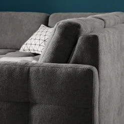 Fredriks Wohnlandschaft Tanete - Strukturstoff - Grau - Longchair davorstehend links / Ottomane rechts - Schlaffunktion -Wohnzimmermöbel boutique en ligne wohnlandschaft tanete strukturstoff longchair davorstehend links ottomane rechts mit schlaffunktion grau 4997300