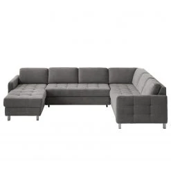 Fredriks Wohnlandschaft Tanete - Strukturstoff - Grau - Longchair davorstehend links / Ottomane rechts - Schlaffunktion -Wohnzimmermöbel boutique en ligne wohnlandschaft tanete strukturstoff longchair davorstehend links ottomane rechts mit schlaffunktion grau 5145252