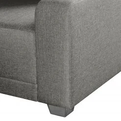 Fredriks Wohnlandschaft Togari - (mit Schlaffunktion) - Flachgewebe - Webstoff Sogol: Dunkelgrau - Longchair davorstehend rechts / Ottomane links -Wohnzimmermöbel boutique en ligne wohnlandschaft togari mit schlaffunktion flachgewebe longchair beidseitig montierbar lehm 4099680