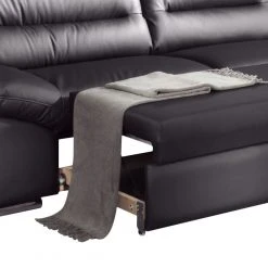 Cotta Ecksofa Doug Echtleder Schwarz - Ecke davorstehend rechts -Wohnzimmermöbel boutique en ligne wohnlandschaft william mit schlaffunktion echtleder schwarz bettfunktion davorstehend links 343095