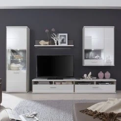 Loftscape Wohnwand Arco I (5-teilig) - Hochglanz Weiß / Grau 13 Loftscape Wohnwand Arco I (5-teilig) - Hochglanz Weiß / Grau -Wohnzimmermöbel boutique en ligne wohnwand arco i 5 teilig hochglanz weiss grau 4710616