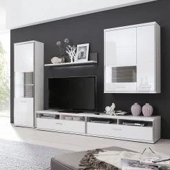 Loftscape Wohnwand Arco I (5-teilig) - Hochglanz Weiß / Grau 15 Loftscape Wohnwand Arco I (5-teilig) - Hochglanz Weiß / Grau -Wohnzimmermöbel boutique en ligne wohnwand arco i 5 teilig hochglanz weiss grau 4710624