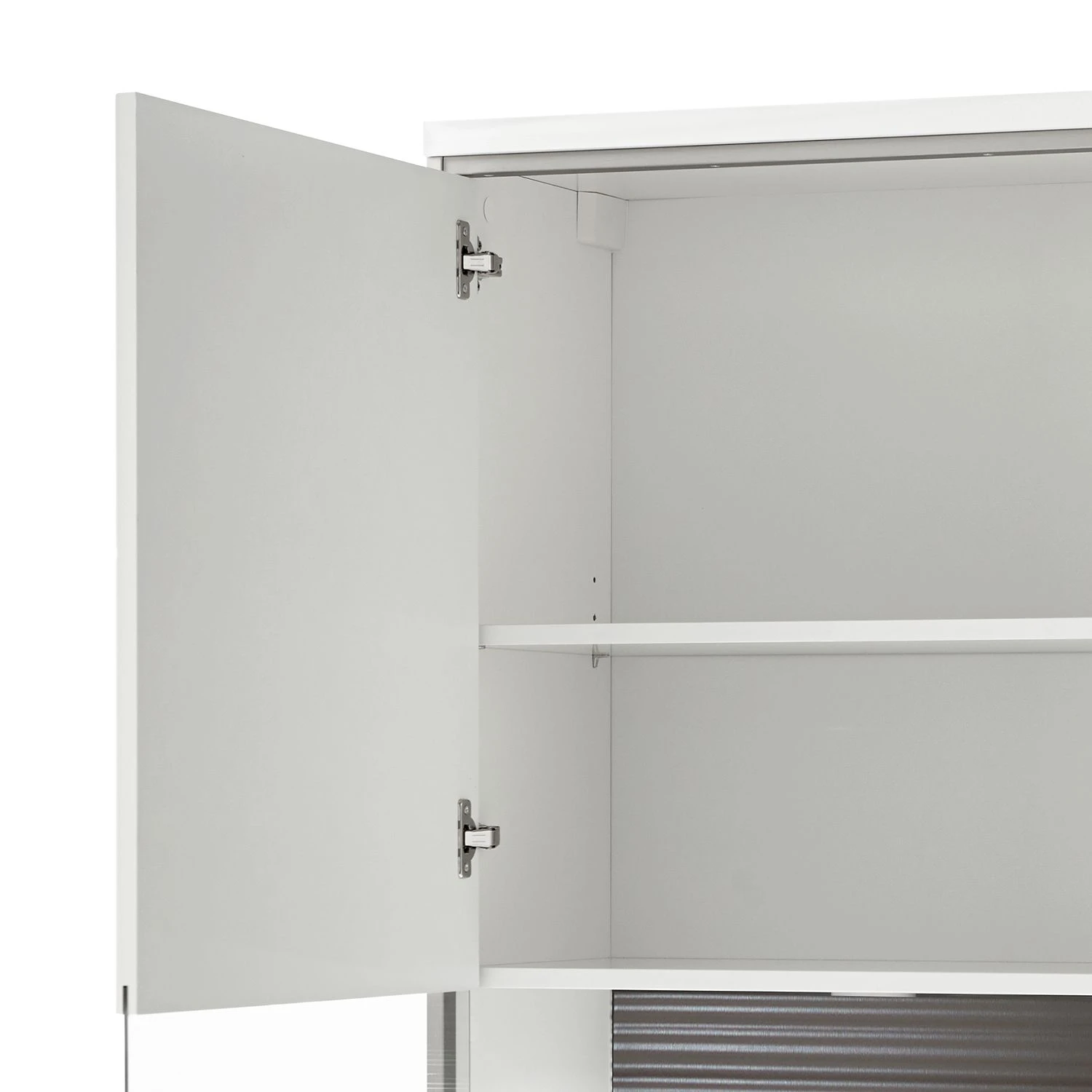 Loftscape Wohnwand Arco I (5-teilig) - Hochglanz Weiß / Grau 10 Loftscape Wohnwand Arco I (5-teilig) - Hochglanz Weiß / Grau – Bild 10