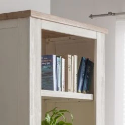 Maison Belfort Wohnwand Doral (3-teilig) - Akazie teilmassiv - Weiß / Akazie -Wohnzimmermöbel boutique en ligne wohnwand doral 3 teilig akazie teilmassiv weiss akazie 3588905