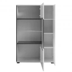 Roomscape Wohnwand Farson (4-teilig) - Hochglanz Weiß / Weiß -Wohnzimmermöbel boutique en ligne wohnwand farson 4 teilig hochglanz weiss weiss 3696705