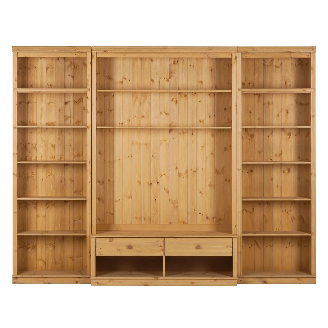 Maison Belfort Wohnwand Lillehammer I (3-teilig) - Kiefer massiv - Kiefer Natur 3 Maison Belfort Wohnwand Lillehammer I (3-teilig) - Kiefer massiv - Kiefer Natur – Bild 3