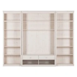 Maison Belfort Wohnwand Lillehammer I (3-teilig) - Kiefer massiv - Kiefer Weiß -Wohnzimmermöbel boutique en ligne wohnwand lillehammer i 3 teilig kiefer massiv weiss 1132870