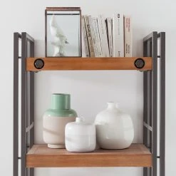 Ars manufacti Wohnwand Manchester I (3-teilig) - Akazie teilmassiv / Metall - Akazie / Anthrazit -Wohnzimmermöbel boutique en ligne wohnwand manchester i 3 teilig akazie teilmassiv metall akazie anthrazit 4874596