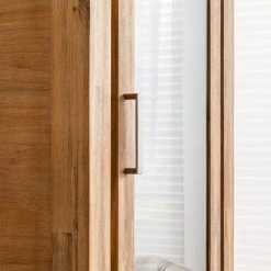 Ars Natura Wohnwand Toumanar (4-teilig) I - Akazie teilmassiv - Akazie Sand -Wohnzimmermöbel boutique en ligne wohnwand toumanar 4 teilig i akazie teilmassiv akazie sand 3600809