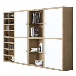 Loftscape XL Regalwand Emporior IX.A - Weiß / Eiche Dekor