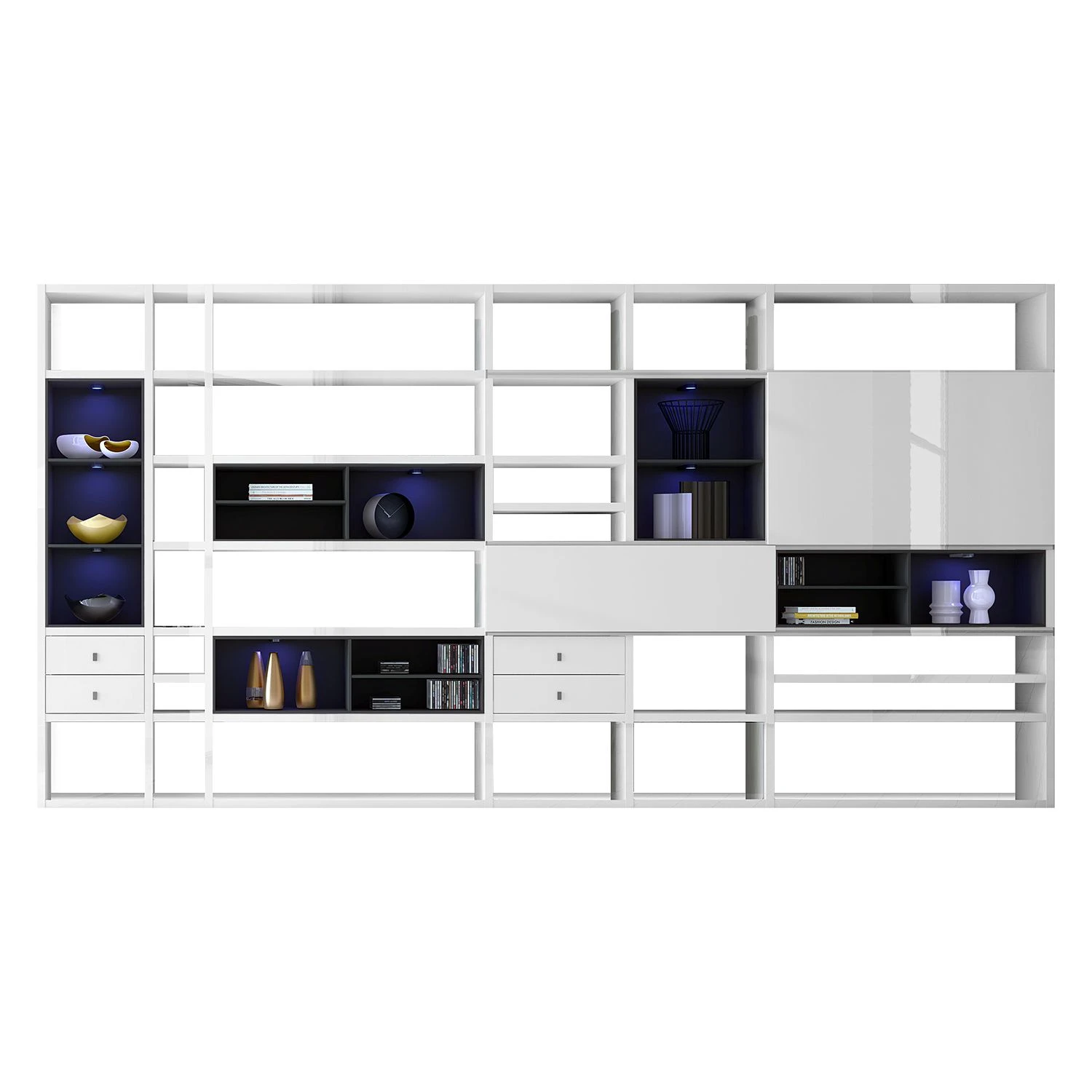 Loftscape XXL Regalwand Emporior I.B - Mit Beleuchtung 1 Loftscape XXL Regalwand Emporior I.B - Mit Beleuchtung