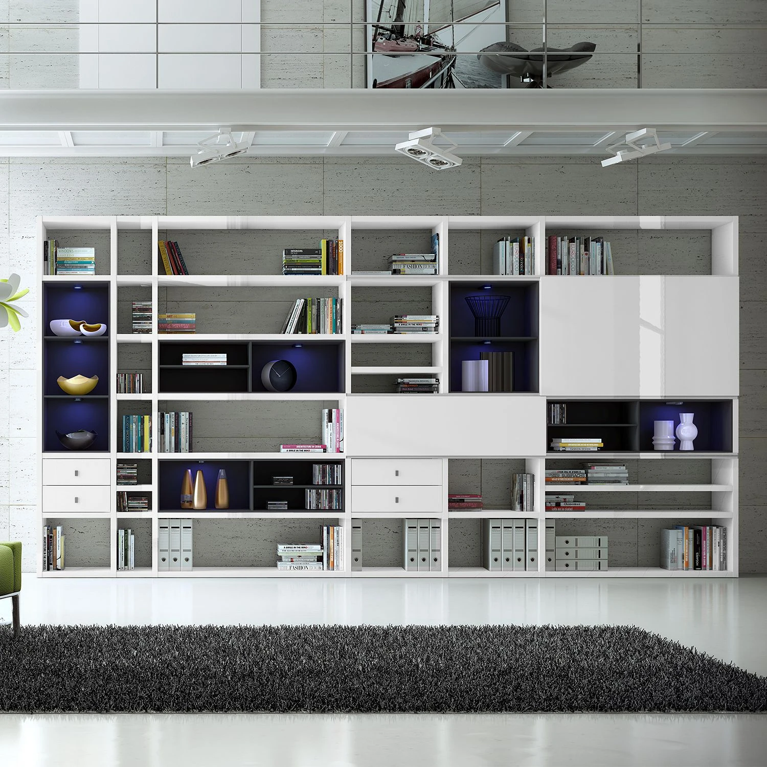 Loftscape XXL Regalwand Emporior I.B - Mit Beleuchtung 4 Loftscape XXL Regalwand Emporior I.B - Mit Beleuchtung – Bild 4