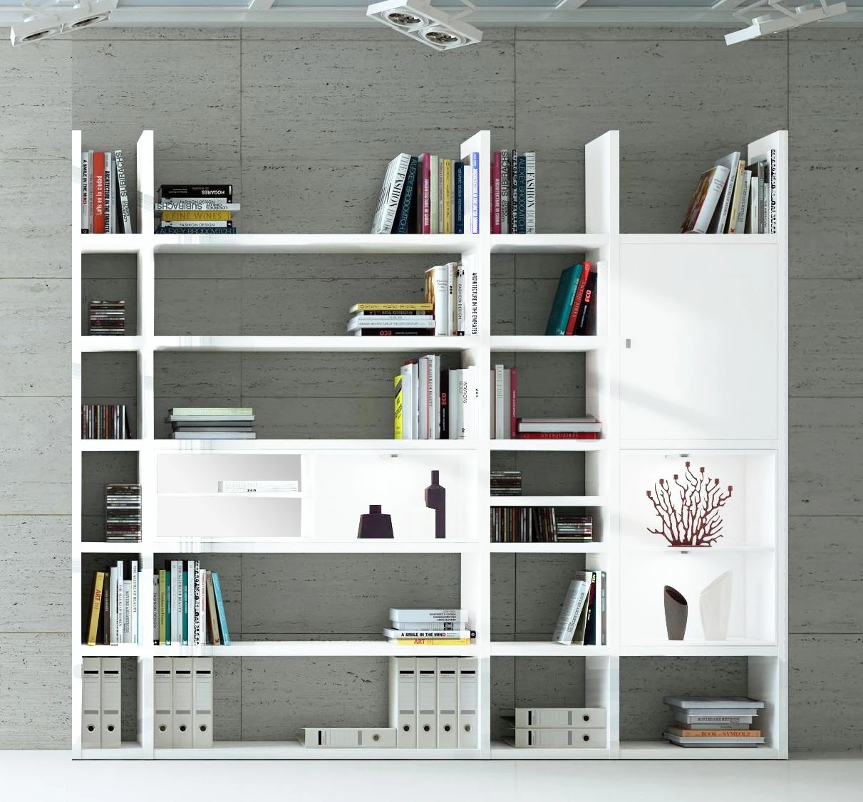 Loftscape XXL Regalwand Emporior IV.B - Hochglanz Weiß / Weiß - Mit Beleuchtung 4 Loftscape XXL Regalwand Emporior IV.B - Hochglanz Weiß / Weiß - Mit Beleuchtung – Bild 4