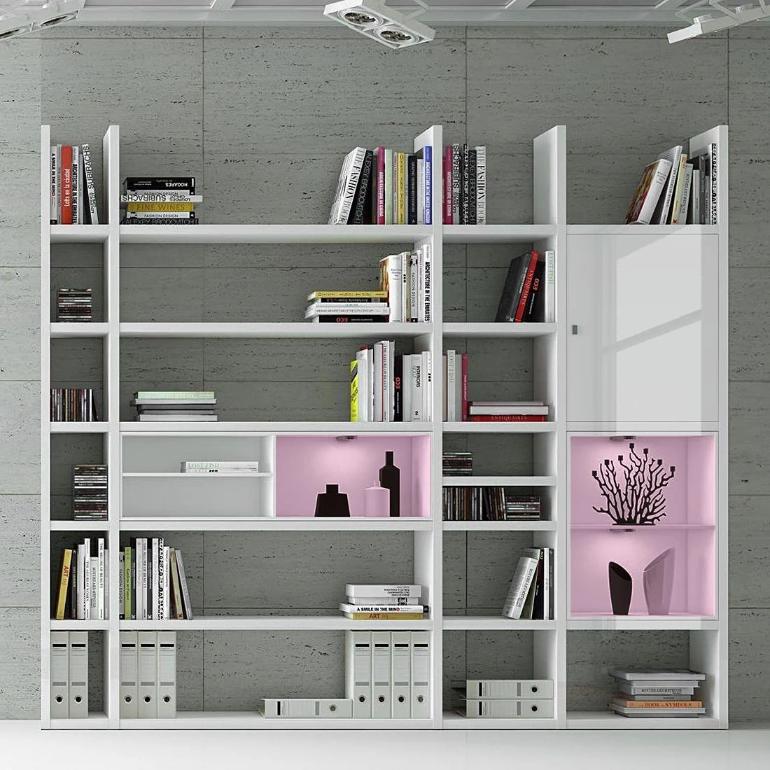 Loftscape XXL Regalwand Emporior IV.B - Hochglanz Weiß / Weiß - Mit Beleuchtung 2 Loftscape XXL Regalwand Emporior IV.B - Hochglanz Weiß / Weiß - Mit Beleuchtung – Bild 2