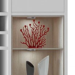 Loftscape XXL Regalwand Emporior V.A - Weiß / Eiche Sonoma Dekor - Mit Beleuchtung -Wohnzimmermöbel boutique en ligne xxl regalwand emporior v a weiss sonoma eiche dekor 289553