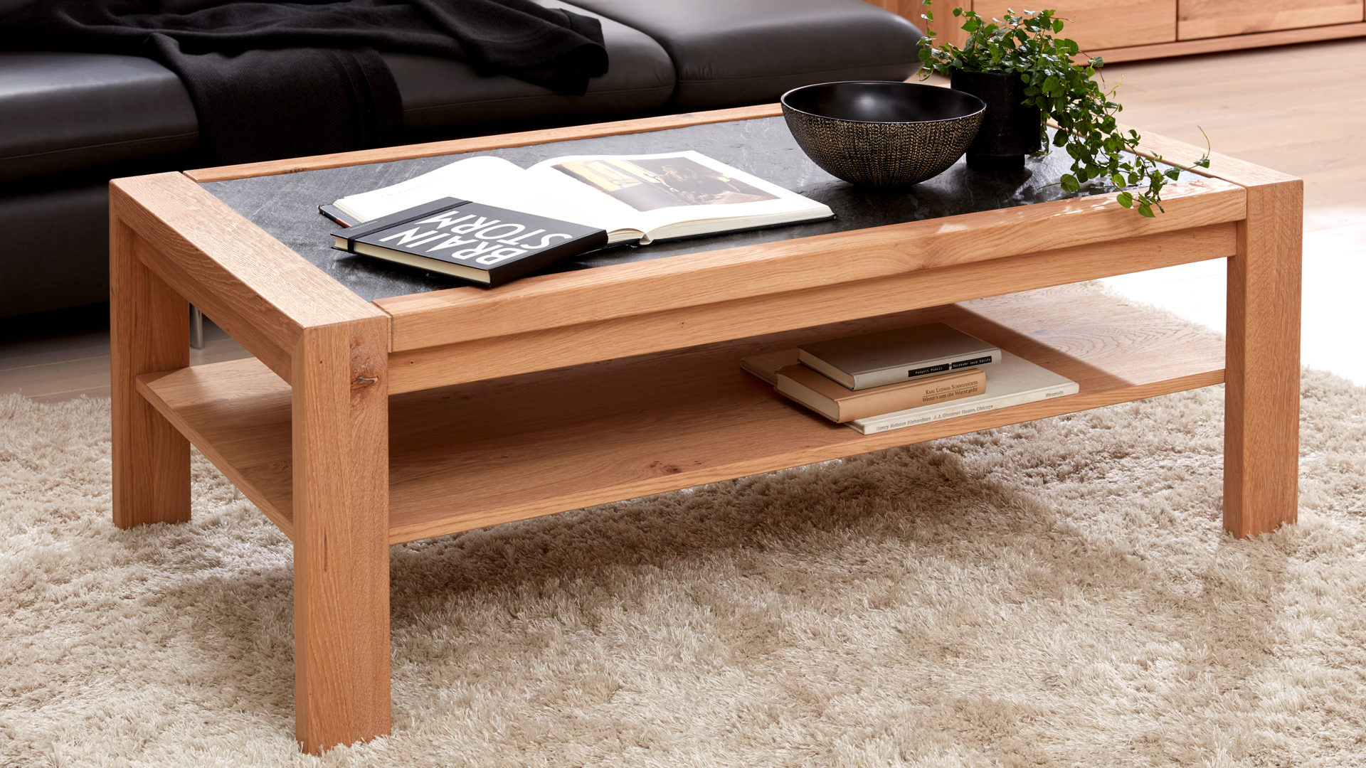 Wohnzimmermöbel boutique en ligne 2 Wohnzimmermöbel boutique en ligne -Wohnzimmermöbel boutique en ligne Moebel A Z Tische Couchtisch Decker aus Holz in Holzfarben Couchtisch bzw Sofatisch biancofarbene Wildeiche und Schiefer ca 130 x 70 cm guenstiger